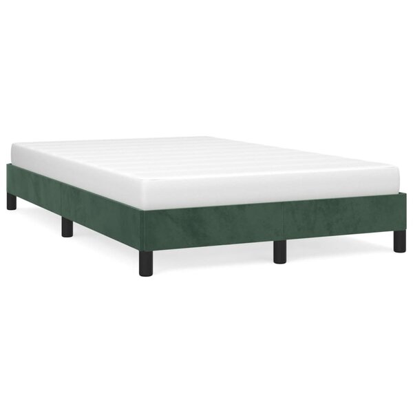 vidaXL Cadre de lit sans matelas vert foncé 120x190 cm velours