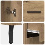 vidaXL Buffet Chêne artisanal 69 5 x 34 x 90 cm Bois d'ingénierie