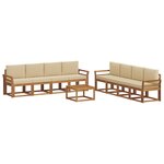 vidaXL Ensemble de canapés d'extérieur 9 pc Naturel et Beige