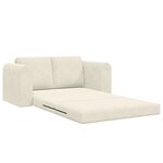 vidaXL Canapé-lit au sol 2-en-1 Crème 148x71x83 cm Velours