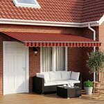 vidaXL Auvent rétractable électrique Orange et marron 4 × 3 m