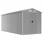 vidaXL Abri de jardin gris clair 191x470x198 cm acier galvanisé