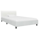 vidaXL Cadre de lit Blanc Similicuir 100 x 200 cm