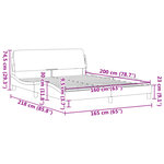 vidaXL Cadre de lit sans matelas noir 160x200 cm similicuir