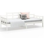 vidaXL Lit de jour sans matelas blanc bois de pin massif 90x190 cm