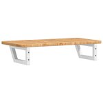 vidaXL Étagère de vasque murale acier et bois de chêne massif