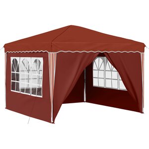 vidaXL Tente de fête pop-up 288 x 288 x 245 cm Terre cuite