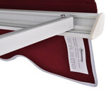 Store banne manuel inclinaison réglable aluminium polyester imperméabilisé 70l x 180l cm aubergine