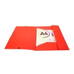 Chemise À Élastiques 3 Rabats Pp Opak - A4 - Rouge - X 50 - Exacompta