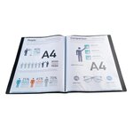 Protège-documents PP Souple Pochettes Grainées 80 vues A4 Noir EXACOMPTA