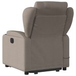 vidaXL Fauteuil inclinable de massage Taupe Tissu