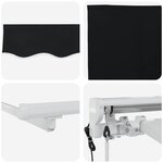 vidaXL Auvent rétractable électrique Noir 4 × 3 m