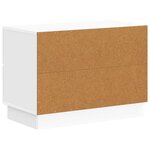 vidaXL Cabinet de chevet Blanc brillant 62 x 34 5 x 44 5 cm