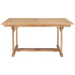 vidaXL Ensemble à manger d'extérieur 7Pièces 150-200x100x75cm Teck massif