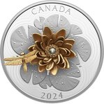 Pièce de monnaie en Argent 50 Dollars g 157.6 Millésime 2024 DRAGONFLY AND THE BLOOM