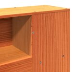 vidaXL Lit bibliothèque sans matelas cire marron 150x200cm bois massif