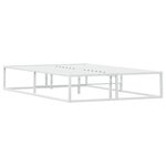 vidaXL Cadre de lit sans matelas blanc 120x200 cm métal