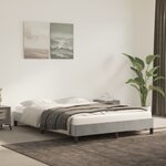 vidaXL Cadre de lit Gris clair 140x200 cm Velours