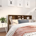 vidaXL Armoire de tête de lit Chêne fumé 180x19x103 5 cm