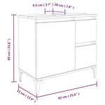 vidaXL Ensemble d'armoires de salle de bain 3 Pièces chêne fumé