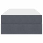 vidaXL Lit avec rangement et matelas Gris foncé 90 x 200 cm Velours