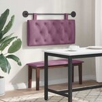 vidaXL Tête de lit suspendue Avec lumière LED Pourpre Velours