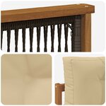 vidaXL Sofa de milieu extérieur Naturel