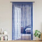 vidaXL Rideau en fils 2 Pièces 140 x 250 cm Bleu