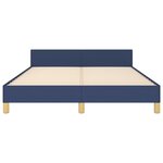 vidaXL Cadre de lit sans matelas bleu 140x200 cm tissu