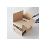 Pack and Move - Lot 25 cartons déménagement hauteur modubale : variable - 50 x 40 x 20-30 cm - Poignées renforcées - 1 adhésif offert
