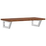 vidaXL Étagère de vasque murale acier et bois de chêne massif