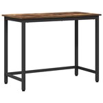 vidaXL table Chêne fumé 80 x 50 x 76 5 cm Bois d'ingénierie et acier