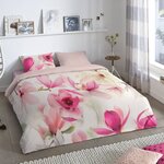 Good Morning Housse de couette MAGNA 200x200/220 cm Rose et blanc