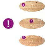 vidaXL Dessus de table 140x60x4 cm bois de chêne massif ovale