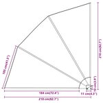 vidaXL Auvent latéral pliable de balcon Terre cuite 210 x 210 cm