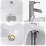 vidaXL Vanité de lavabo mural Blanc 49 5 x 44 5 x 65 cm