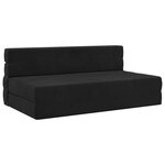 vidaXL Canapé-lit pliable Noir 152 x 86 5 x 60 cm Tissu