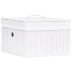 vidaXL Boîtes de rangement en bambou 4 Pièces Blanc