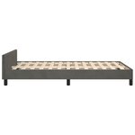 vidaXL Cadre de lit sans matelas gris foncé 120x190 cm velours