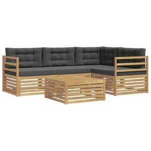 vidaXL Ensemble de canapés d'extérieur avec coussin 5 Pièces