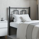 vidaXL Tête de lit métal noir 75 cm