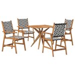 vidaXL Ensemble à manger de jardin 5 Pièces Bois d'acacia solide