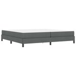 vidaXL Lit à ressorts avec matelas Gris foncé 200 x 200 cm tissu