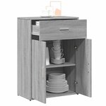 vidaXL Buffet sonoma gris 60x30x84 cm bois d'ingénierie