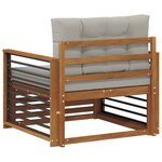 vidaXL Canapé d’extérieur Bois d'acacia massif et polyester