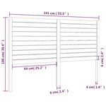 vidaXL Tête de lit 141x4x100 cm Bois massif de pin