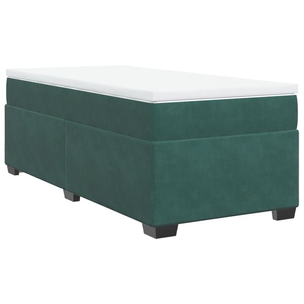 vidaXL Sommier à lattes de lit avec matelas Vert foncé 100x200 cm