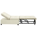 vidaXL Canapé-lit Crème 67 x 194 x 38 cm Velours