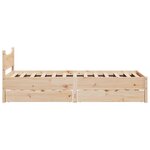 vidaXL Cadre de lit avec tiroirs 75x190 cm bois de pin massif