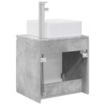 vidaXL Vanité de lavabo mural Gris béton 53 x 35 x 63 cm